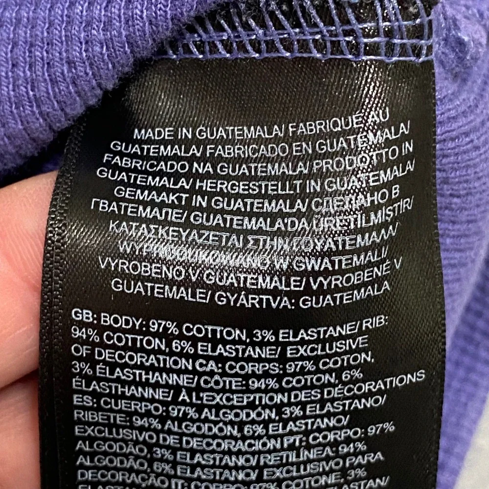 The North Face Mens Lager Purple Waffle Knit Thermal Hoodie A7WS8 Outdoor